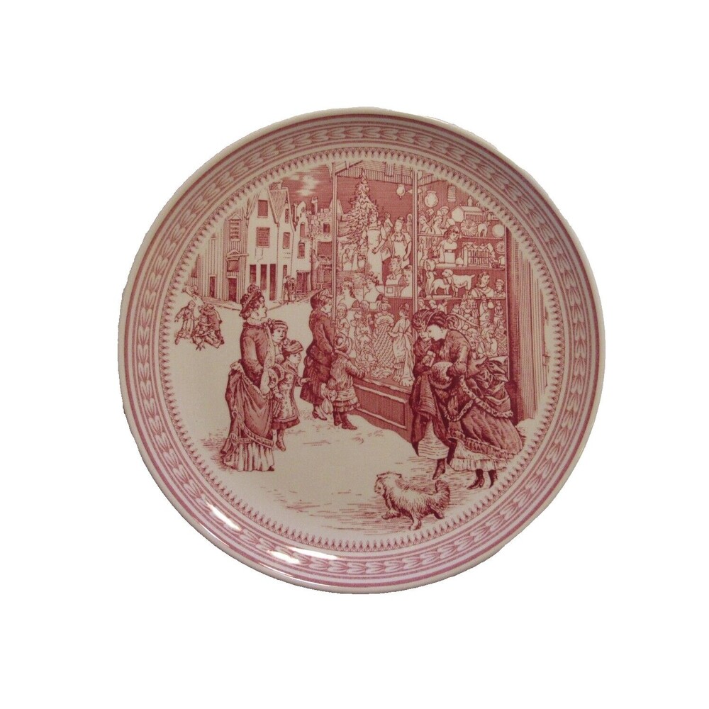 Spode Saint Nick Williams-Sonoma Salad/Dessert Plate Window Shopping Pattern